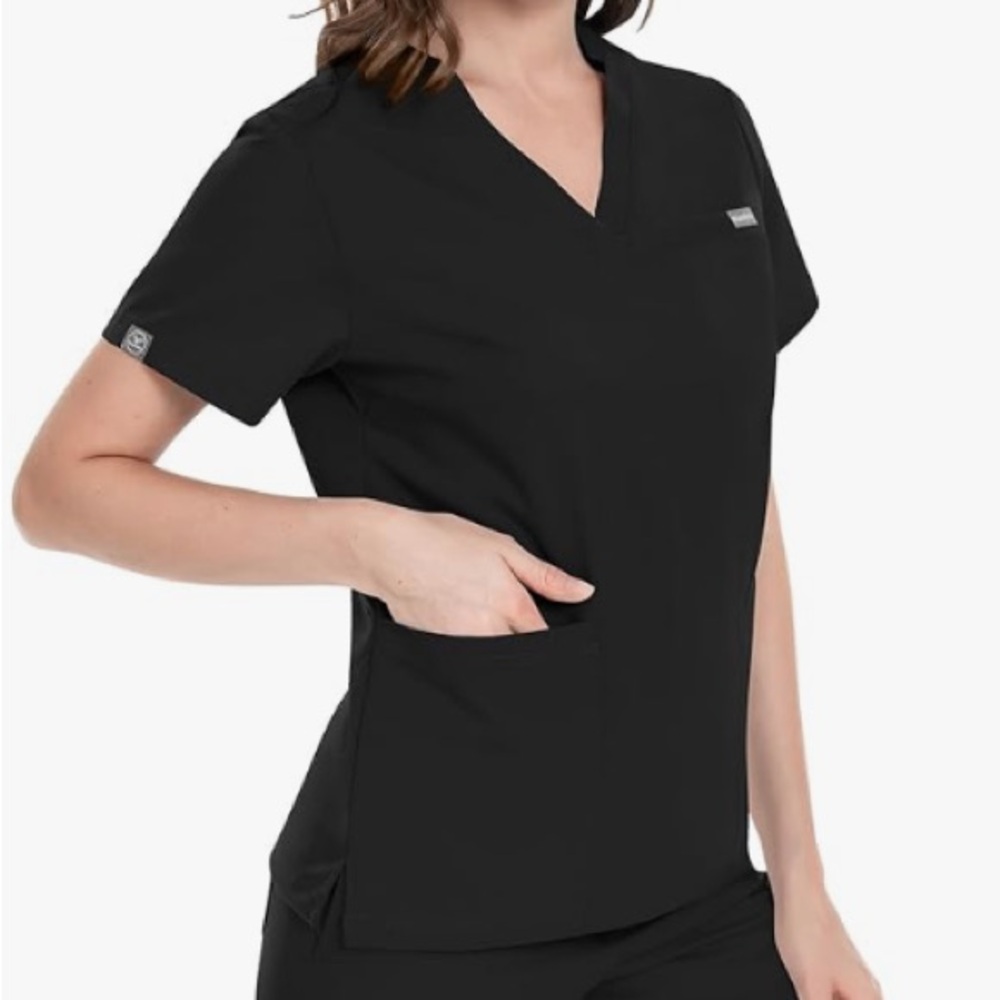 Niaahinn Womens Scrub Top V-Neck Shirt Medical Nursing